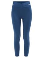 Le Ore - Corso Crossover-waist Jersey Leggings - Womens - Blue