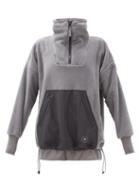 Matchesfashion.com Adidas By Stella Mccartney - Technical-pocket Fleece Hooded Sweatshirt - Womens - Grey