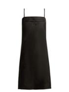 Matchesfashion.com Prada - Logo Plaque Gabardine Dress - Womens - Black