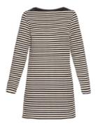 T By Alexander Wang Leather-insert Striped Dress