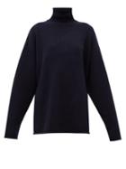 Matchesfashion.com Extreme Cashmere - No.100 Hippy Cashmere Blend Sweater - Womens - Navy