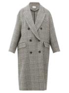 Matchesfashion.com Isabel Marant Toile - Ojima Checked Wool-blend Overcoat - Womens - Dark Grey