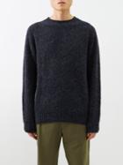 Ymc - Brushed-lambswool Sweater - Mens - Dark Grey