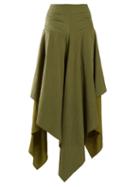 Matchesfashion.com Loewe - Handkerchief Hem Skirt - Womens - Dark Green