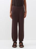 Raey - Cotton-blend Yarn And Stitch Track Pants - Womens - Brown