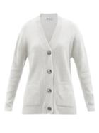 Johnstons Of Elgin - V-neck Ribbed Cashmere Cardigan - Womens - Grey