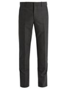 Matchesfashion.com Balenciaga - Checked Tailored Wool Blend Trousers - Mens - Grey