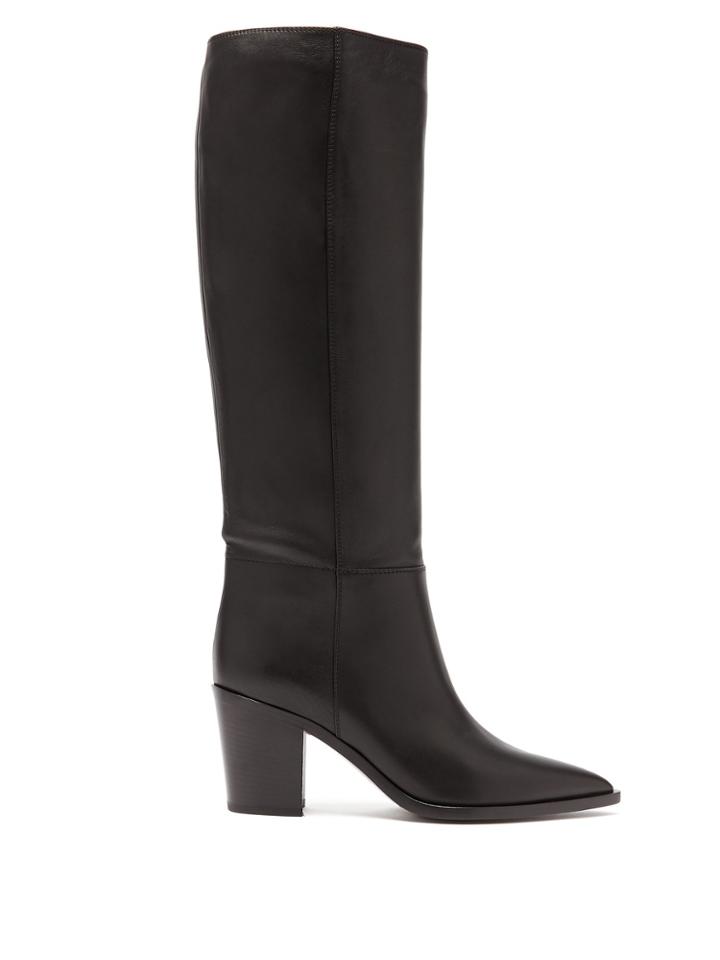 Gianvito Rossi Western 85 Stacked Block-heel Boots
