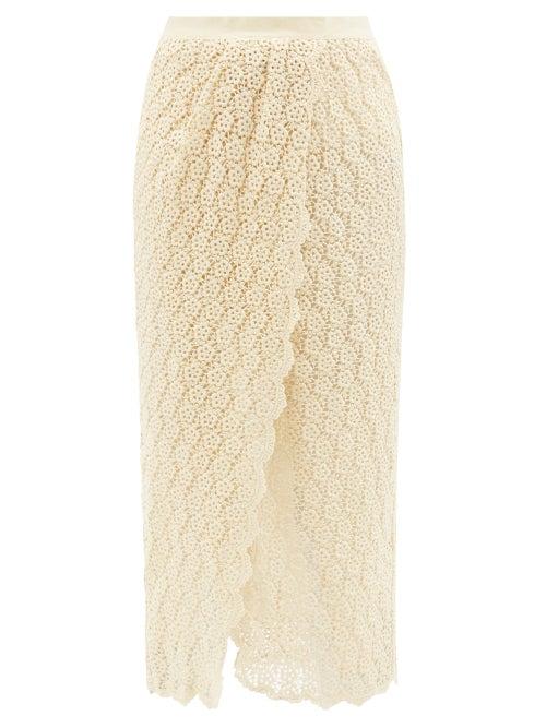 Isabel Marant - Evelina Guipure-lace Skirt - Womens - Ivory