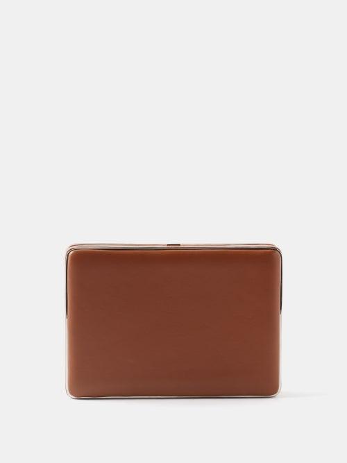 Hunting Season - Leather Box Clutch - Womens - Tan