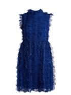 Givenchy Ruched-lace High-neck Dress