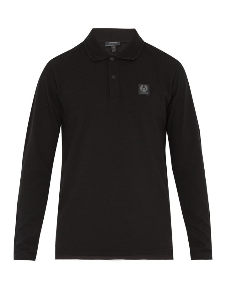 Belstaff Selbourne Long-sleeved Cotton-piqu Polo Shirt