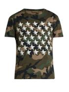 Valentino Butterfly-back Camouflage-print Cotton T-shirt