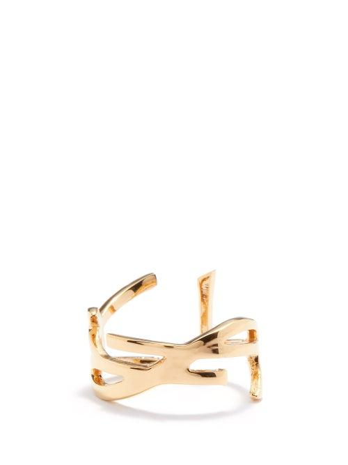 Saint Laurent - Ysl-band Ring - Womens - Gold