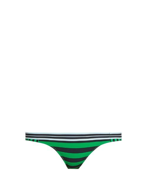 Stella Mccartney Calypso Contrast-striped Bikini Briefs