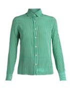 Stella Jean Striped Silk-crepe Shirt