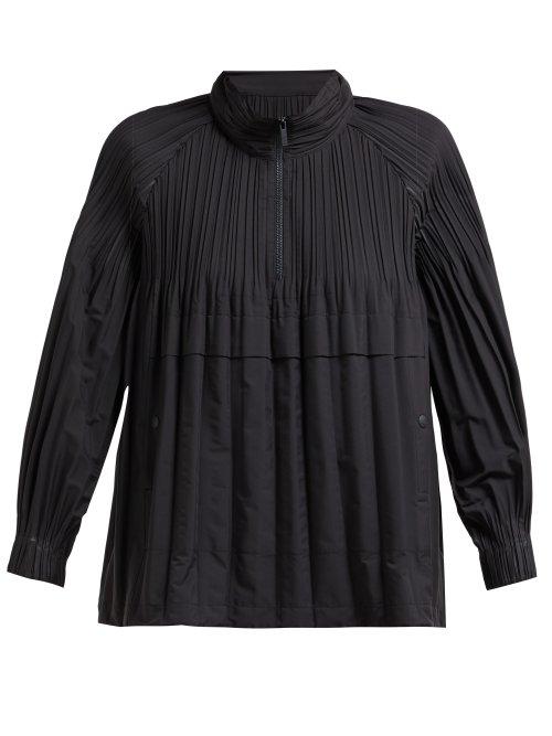 Matchesfashion.com Pleats Please Issey Miyake - Jaunty Half Pleated Anorak - Womens - Black