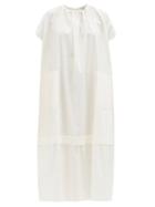 Matchesfashion.com Toogood - The Poet Patch-pocket Cotton-poplin Dress - Womens - White