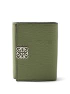 Loewe - Logo-plaque Leather Cardholder - Womens - Light Green