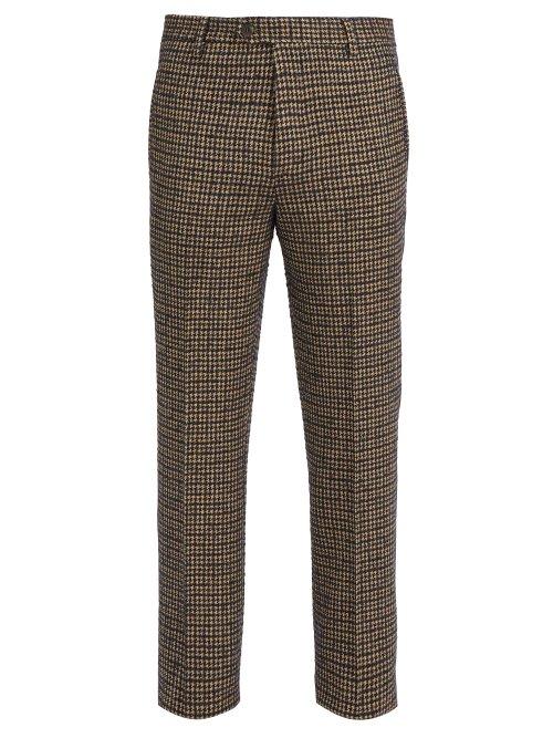 Matchesfashion.com Missoni - Mid Rise Houndstooth Wool Trousers - Mens - Navy Multi