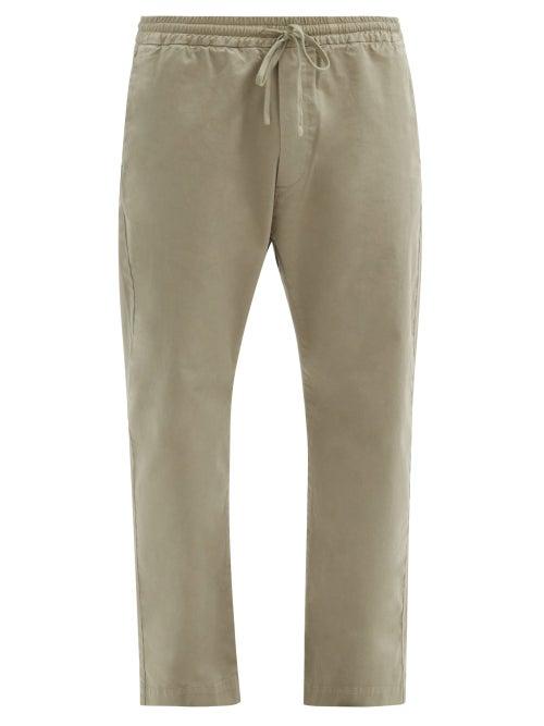 Mens Rtw Barena Venezia - Bativoga Drawstring-waist Cotton-blend Trousers - Mens - Beige