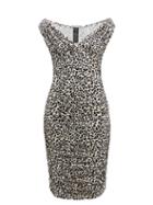 Matchesfashion.com Norma Kamali - Tara Leopard Print Ruched Midi Dress - Womens - Leopard