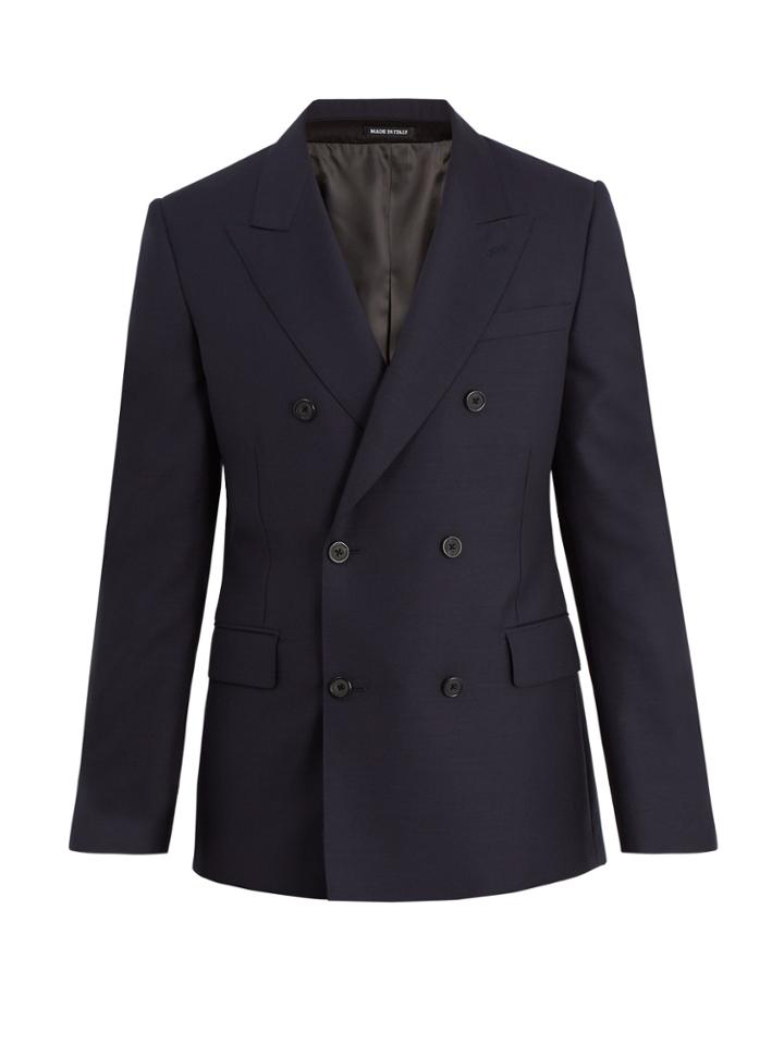 Alexander Mcqueen Double-breasted Peak-lapel Wool Jacket