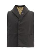 Matchesfashion.com Kassl Editions - Wrap Shawl-collar Padded Cotton-blend Gilet - Mens - Black