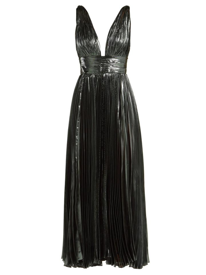 Maria Lucia Hohan Sada Pleated Silk-blend Gown