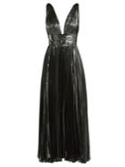 Maria Lucia Hohan Sada Pleated Silk-blend Gown