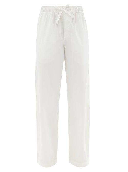 Ladies Lingerie Tekla - Drawstring Organic-cotton Pyjama Trousers - Womens - White
