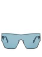 Matchesfashion.com Loewe - Shield-lens Acetate Sunglasses - Womens - Blue