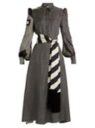 Hillier Bartley Graphic-print Silk-twill Dress