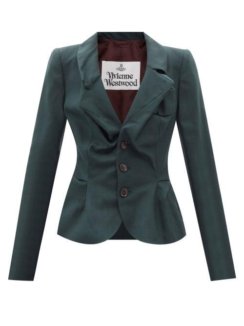 Vivienne Westwood - Drunken Tailor Wool-twill Suit Jacket - Womens - Green