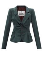 Vivienne Westwood - Drunken Tailor Wool-twill Suit Jacket - Womens - Green