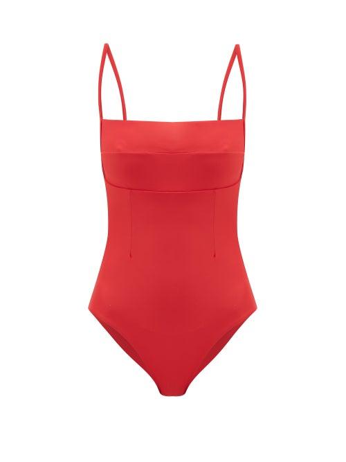 Matchesfashion.com Haight - Paula Square-neck Swimsuit - Womens - Red