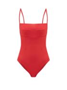 Matchesfashion.com Haight - Paula Square-neck Swimsuit - Womens - Red