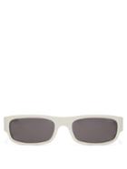 Matchesfashion.com Celine Eyewear - Show Rectangular Acetate Sunglasses - Womens - White
