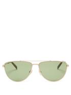 Matchesfashion.com Givenchy - Metal Flat-top Sunglasses - Mens - Gold