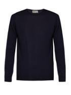 Matchesfashion.com Kilgour - Crew Neck Merino Wool Sweater - Mens - Navy