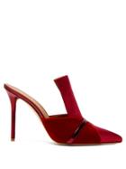 Matchesfashion.com Malone Souliers By Roy Luwolt - Danielle Velvet & Satin Mules - Womens - Red Multi