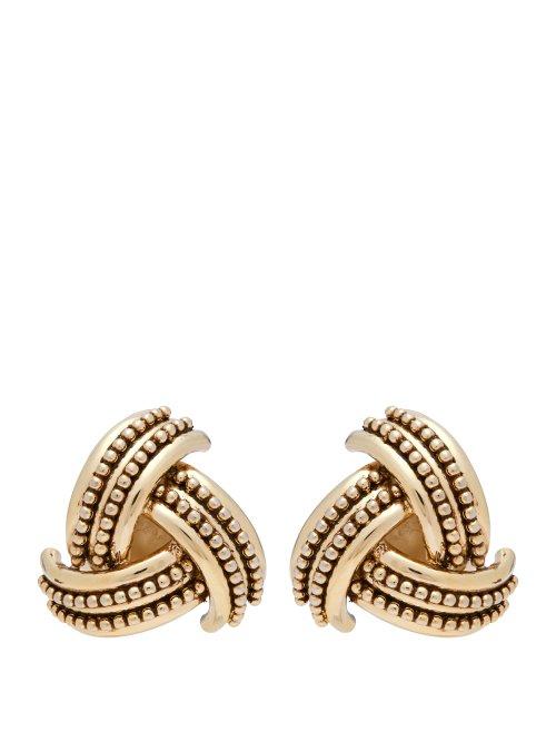 Matchesfashion.com Etro - Gold Tone Clip On Earrings - Womens - Gold