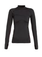Matchesfashion.com Adidas By Stella Mccartney - Run Logo Print Stretch Jersey Top - Womens - Black Pink