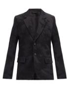 Matchesfashion.com Ann Demeulemeester - Single-breasted Embroidered Wool-blend Jacket - Mens - Black