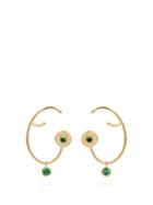 Matchesfashion.com Ana Khouri - Lily 18kt Gold & Emerald Earrings - Womens - Green