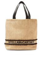 Matchesfashion.com Stella Mccartney - Logo Woven Raffia Tote Bag - Womens - Cream Multi