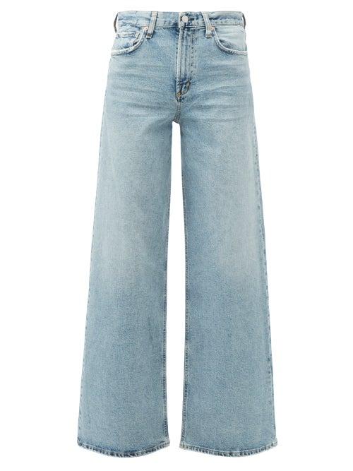 Citizens Of Humanity - Paloma Distressed Wide-leg Jeans - Womens - Light Blue