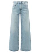 Citizens Of Humanity - Paloma Distressed Wide-leg Jeans - Womens - Light Blue