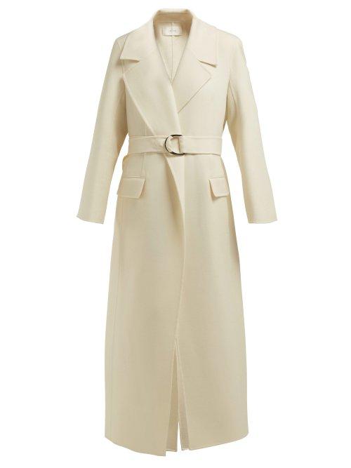 Matchesfashion.com The Row - Newen Double Breasted Wool Twill Coat - Womens - Ivory