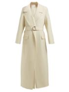 Matchesfashion.com The Row - Newen Double Breasted Wool Twill Coat - Womens - Ivory